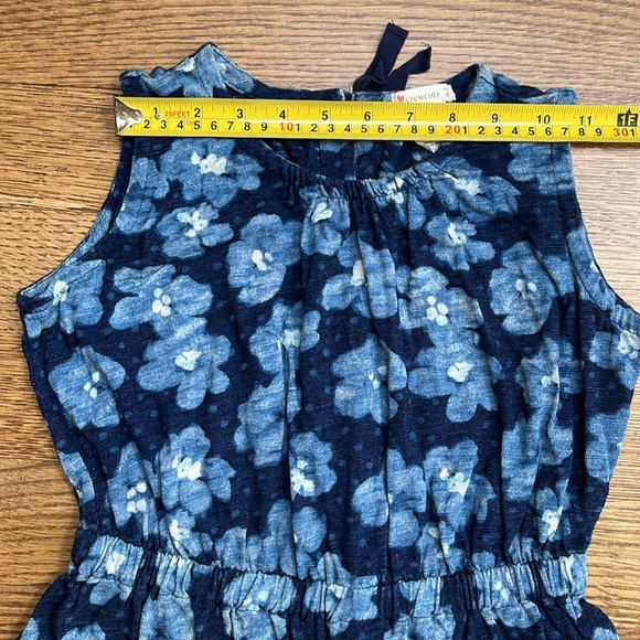 Girls Crew Cuts Blue Floral Dress - Picture 5 of 7